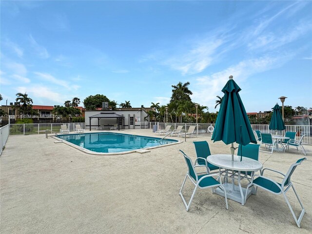 5201 Geneva Way Unit 201, Doral, FL 33166 - community pool featuring a patio area and a gazebo