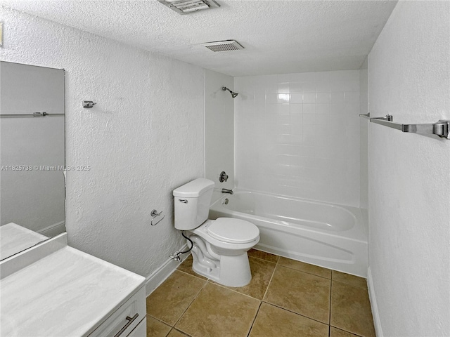 5201 Geneva Way Unit 201, Doral, FL 33166 - full bath with vanity,  shower combination, tile patterned floors, a textured ceiling, and a textured wall
