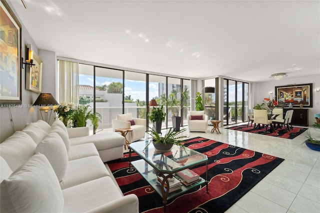 20281 E Country Club Dr Unit 201, Aventura, FL 33180 - living room featuring a wall of windows and healthy amount of natural light