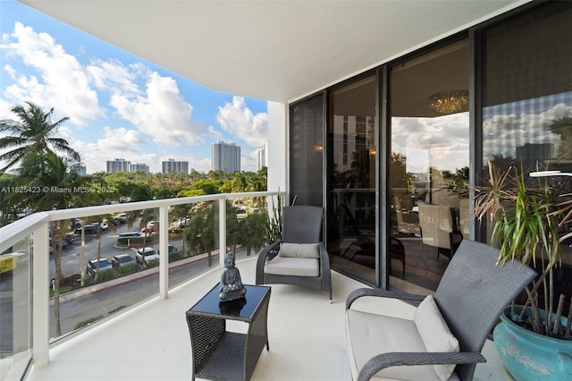 20281 E Country Club Dr Unit 201, Aventura, FL 33180 - balcony featuring a city view