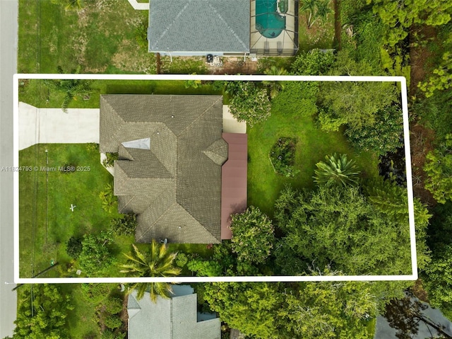 1025 SW Placetas Ave, Port St Lucie, FL 34953 - view from above of property featuring property boundaries highlighted