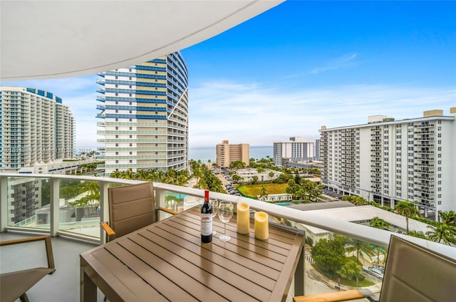 401 N Birch Rd Unit 1100, Fort Lauderdale, FL 33304 - balcony with a view of city and a water view