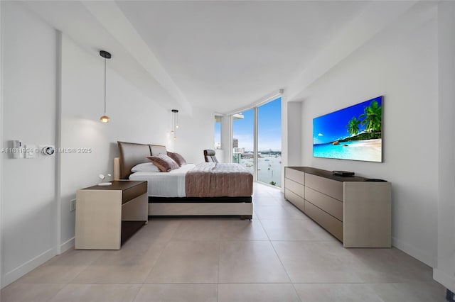401 N Birch Rd Unit 1100, Fort Lauderdale, FL 33304 - bedroom featuring expansive windows and light tile patterned floors