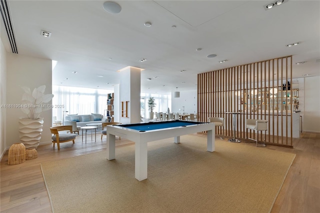401 N Birch Rd Unit 1100, Fort Lauderdale, FL 33304 - playroom with billiards and light wood-style flooring