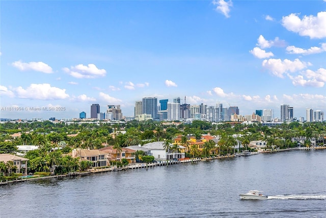 401 N Birch Rd Unit 1100, Fort Lauderdale, FL 33304 - water view with city skyline