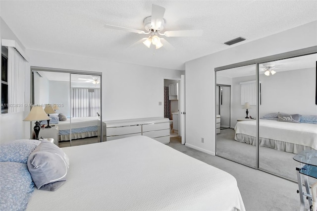 1077 SW 120th Ave, Davie, FL 33325 - bedroom featuring carpet, a textured ceiling, a ceiling fan, and a closet