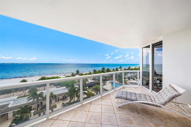 4779 Collins Ave Unit 702, Miami Beach, FL 33140 - balcony featuring view of water and beach