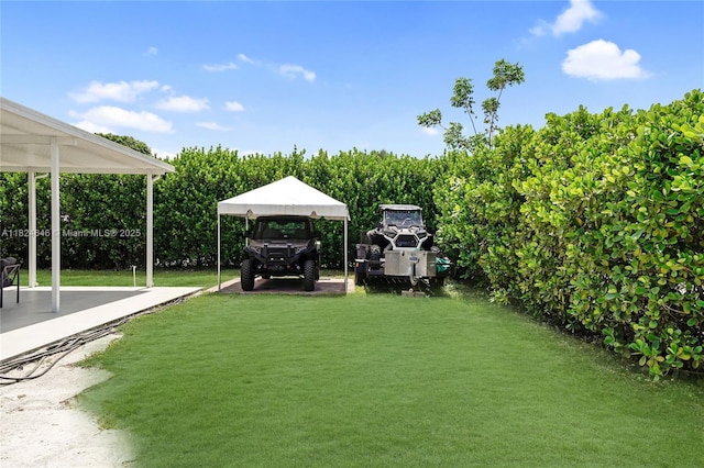 5290 Palm Ave, Hialeah, FL 33012 - view of grassy yard with a detached carport