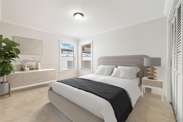 14711 SW 170th Ter, Miami, FL 33187 - bedroom featuring crown molding and light tile patterned floors