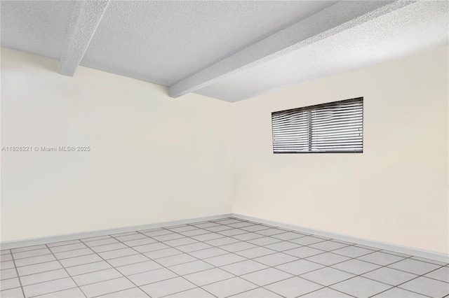 1125 S Flagler Ave Unit 511, Pompano Beach, FL 33060 - empty room with a textured ceiling and beamed ceiling