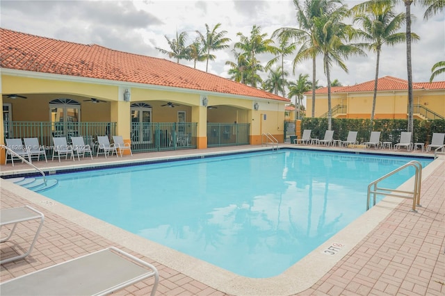 7200 NW 114th Ave Unit 305, Doral, FL 33178 - community pool featuring ceiling fan and a patio
