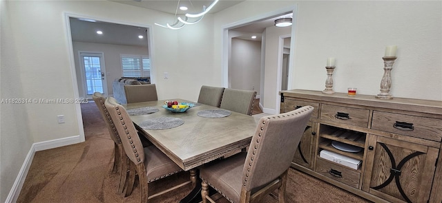 1948 Redmont Ave, Lehigh Acres, FL 33972 - carpeted dining space featuring baseboards and recessed lighting