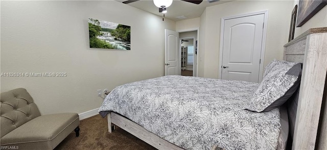 1948 Redmont Ave, Lehigh Acres, FL 33972 - carpeted bedroom featuring baseboards and a ceiling fan