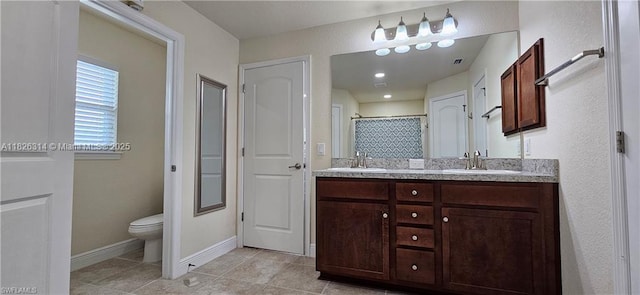 1948 Redmont Ave, Lehigh Acres, FL 33972 - full bathroom featuring double vanity, a shower, and tile patterned flooring
