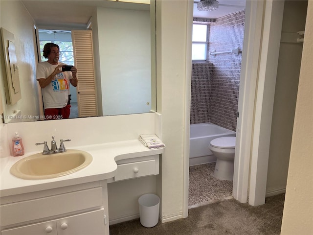 18707 NE 14th Ave Unit 638, Miami, FL 33179 - full bathroom with vanity, plenty of natural light, and tub / shower combination