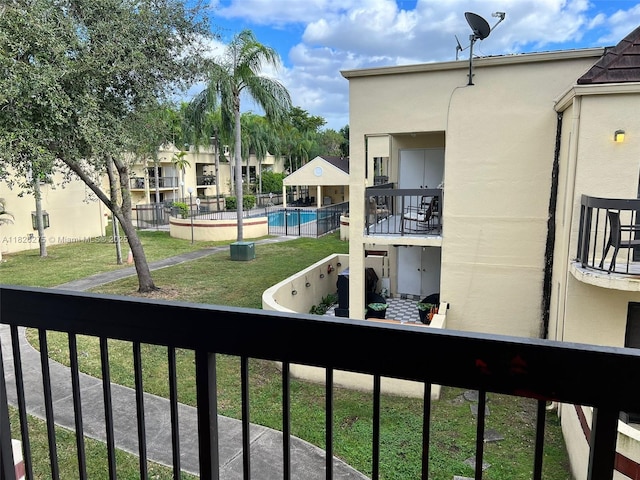 12922 SW 88th Ter Unit B-206, Miami, FL 33186 - balcony featuring view of pool