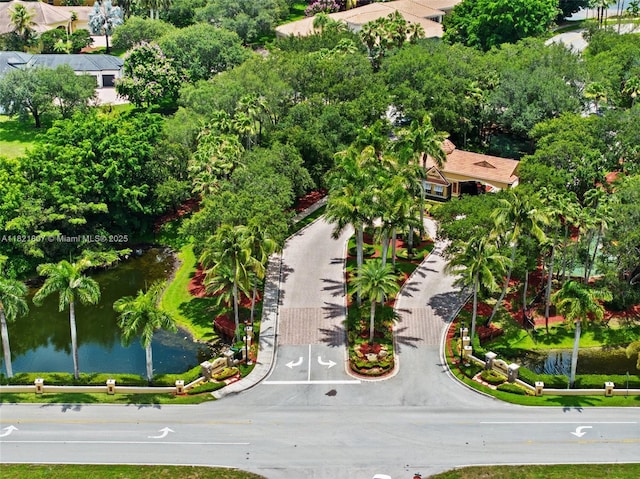 12608 S Stonebrook Cir, Davie, FL 33330 - bird's eye view of a tree filled landscape and a large body of water
