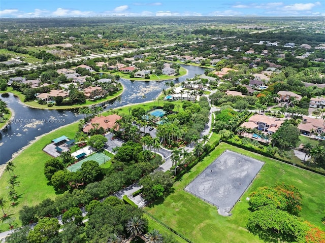 12608 S Stonebrook Cir, Davie, FL 33330 - aerial perspective of suburban area featuring a large body of water
