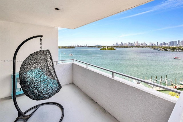 11 Island Ave Unit 1103, Miami Beach, FL 33139 - balcony with a water view and a skyline view