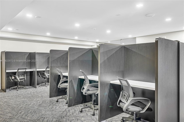 11 Island Ave Unit 1103, Miami Beach, FL 33139 - home office featuring carpet and recessed lighting