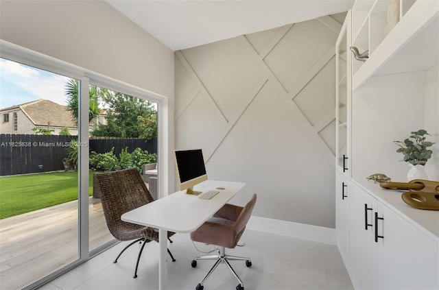 9248 Magnolia Ct, Davie, FL 33328 - office area with light tile patterned floors
