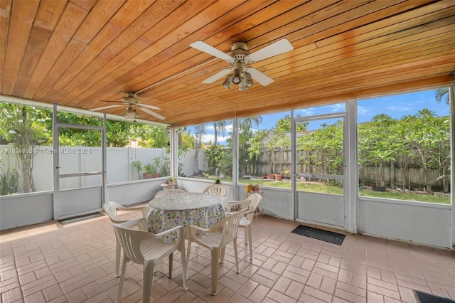 13245 SW 86th Ln, Miami, FL 33183 - sunroom / solarium with ceiling fan and outdoor dining area