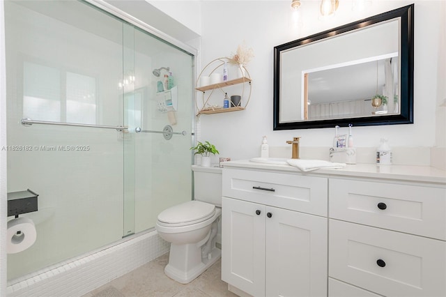 1770 NW 106th Ave, Pembroke Pines, FL 33026 - bathroom with vanity, a shower stall, and tile patterned flooring
