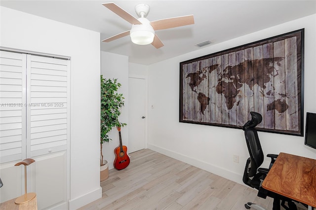 1770 NW 106th Ave, Pembroke Pines, FL 33026 - office space featuring light wood finished floors and ceiling fan