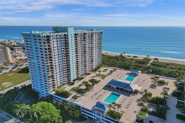 1201 S Ocean Dr Unit 218N, Hollywood, FL 33019 - aerial view of a pool and a large body of water