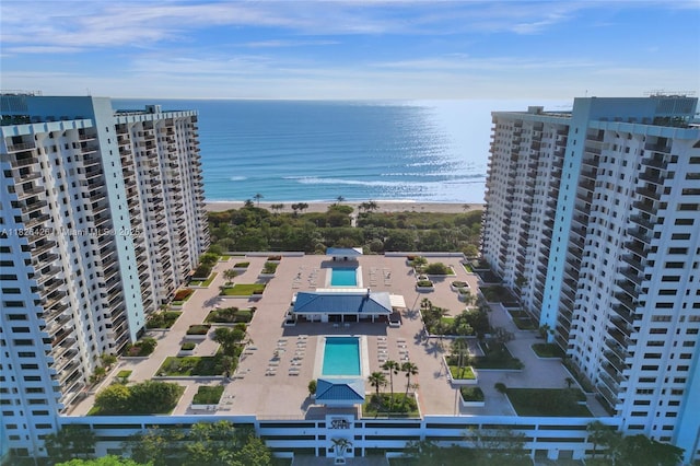 1201 S Ocean Dr Unit 218N, Hollywood, FL 33019 - aerial view of a pool and expansive beach