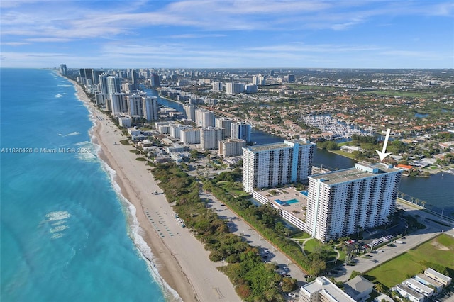 1201 S Ocean Dr Unit 218N, Hollywood, FL 33019 - view of urban area featuring waterfront with a beach