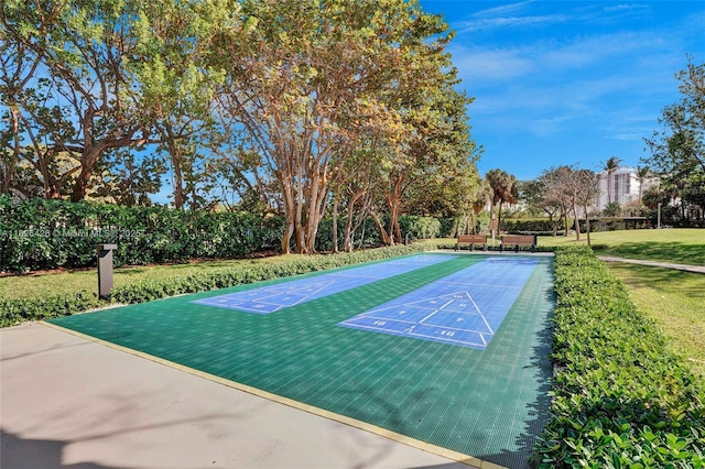 1201 S Ocean Dr Unit 218N, Hollywood, FL 33019 - view of home's community featuring shuffleboard and a lawn