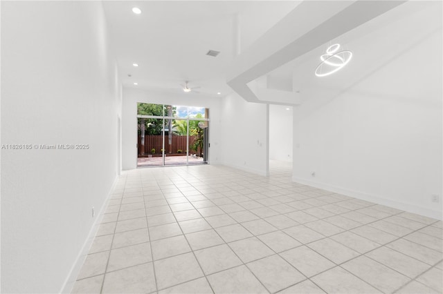11581 SW 10th Ct, Pembroke Pines, FL 33025 - empty room with recessed lighting and light tile patterned floors
