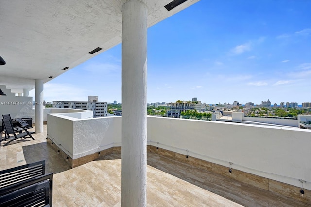1621 Bay Rd Unit Ph3, Miami Beach, FL 33139 - view of patio with a city view