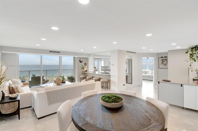 2701 N Ocean Blvd Unit 18A, Fort Lauderdale, FL 33308 - living area featuring recessed lighting and light tile patterned floors