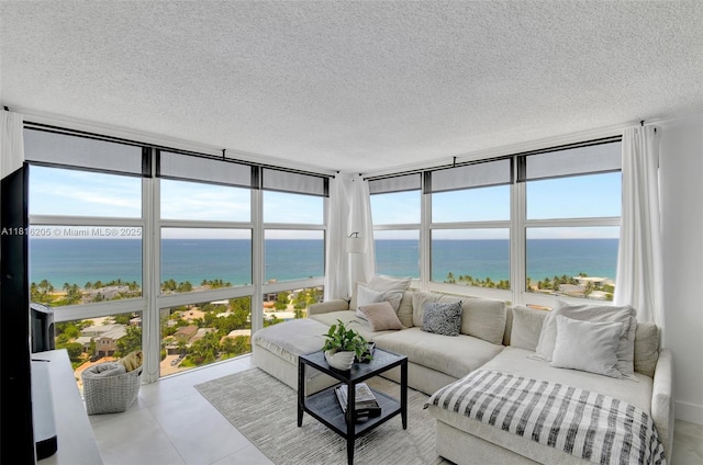 2701 N Ocean Blvd Unit 18A, Fort Lauderdale, FL 33308 - sunroom featuring a water view