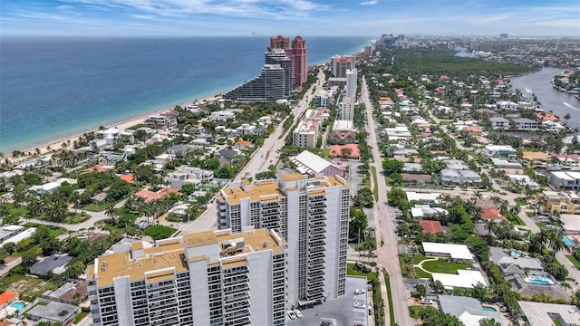 2701 N Ocean Blvd Unit 18A, Fort Lauderdale, FL 33308 - aerial view of property and surrounding area featuring a large body of water and nearby urban area