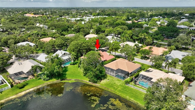 1137 SW Lighthouse Dr, Palm City, FL 34990 - aerial perspective of suburban area featuring a large body of water