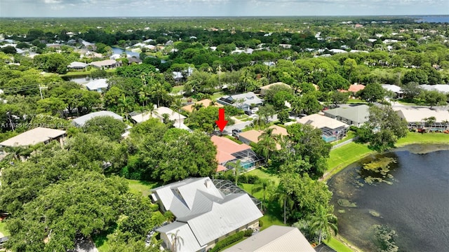 1137 SW Lighthouse Dr, Palm City, FL 34990 - aerial view of residential area with a nearby body of water