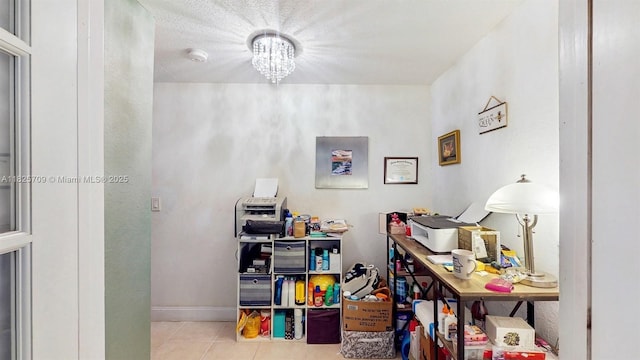 5637 SW 40th St, West Park, FL 33023 - office featuring a chandelier and tile patterned flooring