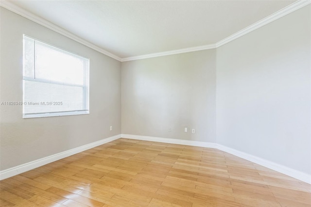 12986 SW 21st St, Miramar, FL 33027 - empty room featuring ornamental molding and light wood-type flooring