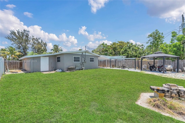 7540 Simms St, Hollywood, FL 33024 - fenced backyard with a gazebo and a patio area