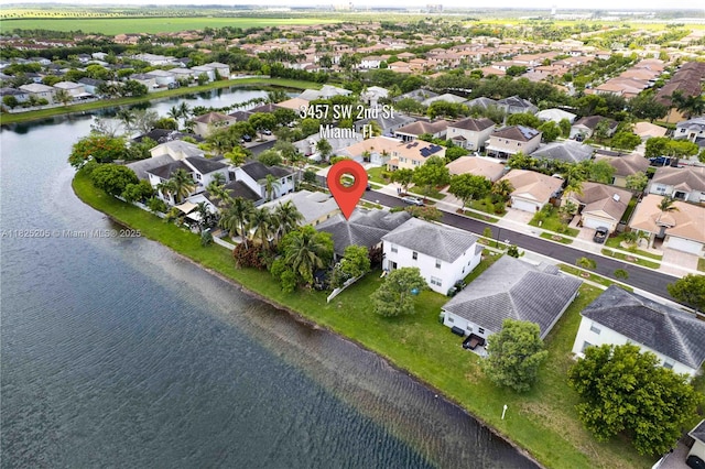 3457 NE 2nd St, Homestead, FL 33033 - aerial perspective of suburban area featuring a nearby body of water