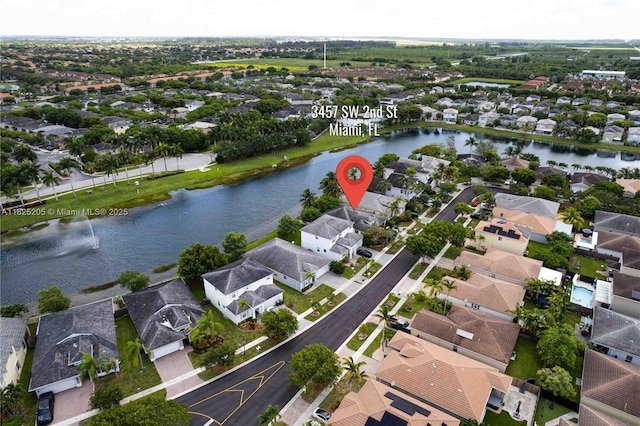 3457 NE 2nd St, Homestead, FL 33033 - aerial view of property and surrounding area with nearby suburban area