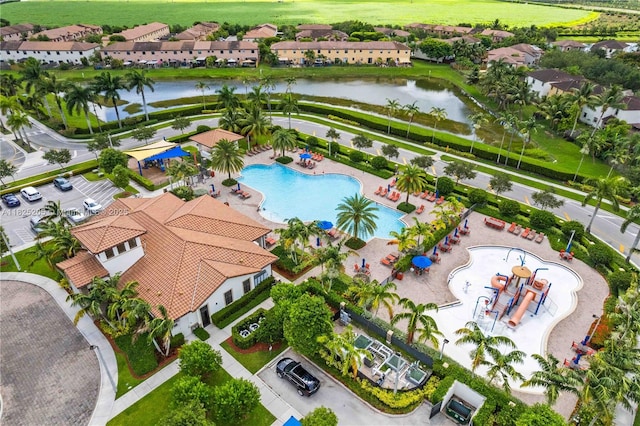 3457 NE 2nd St, Homestead, FL 33033 - drone / aerial view of a large body of water and a pool area