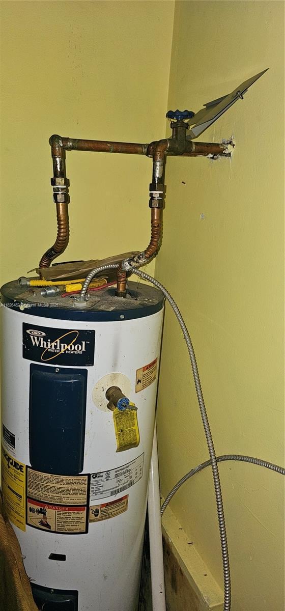 9723 SW 3rd St, Boca Raton, FL 33428 - utility room with electric water heater