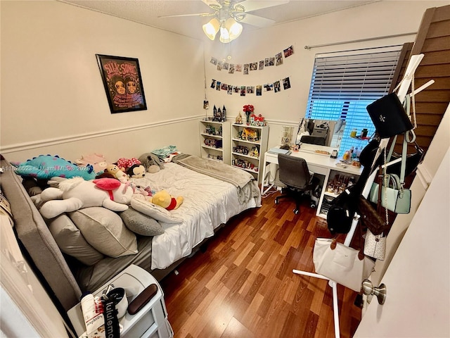 17673 SW 19th St, Miramar, FL 33029 - bedroom featuring wood finished floors and a ceiling fan