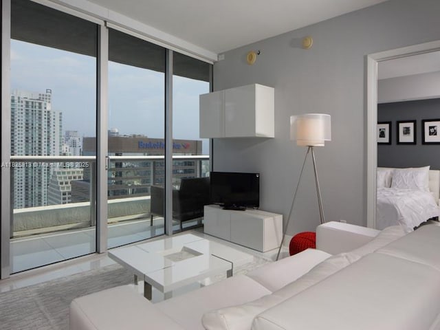 495 Brickell Ave Unit 4205, Miami, FL 33131 - living area with a wall of windows
