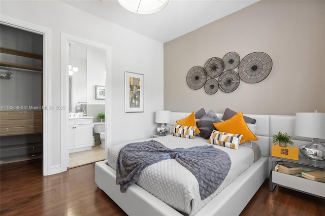 17866 Lake Azure Way, Boca Raton, FL 33496 - bedroom with wood finished floors and ensuite bathroom