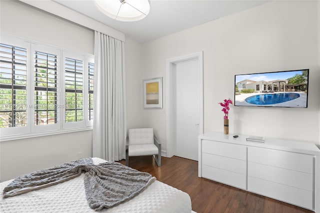 17866 Lake Azure Way, Boca Raton, FL 33496 - bedroom featuring dark wood-style floors